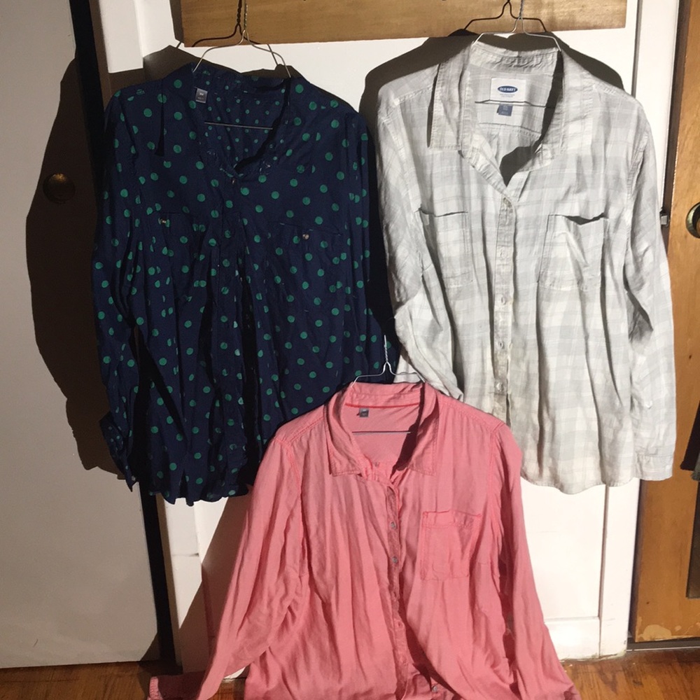 Lot of 3 button down shirts